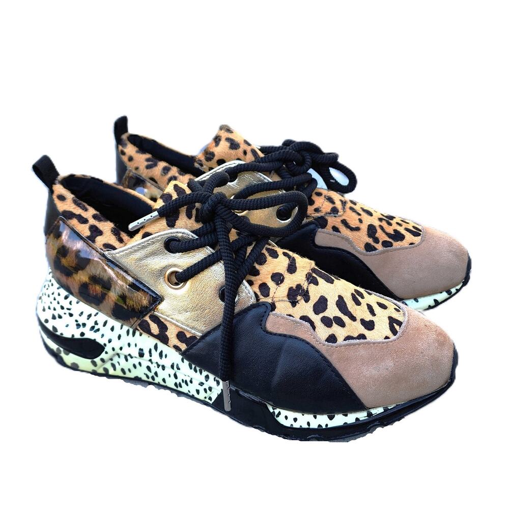 Steve Madden Cliff Cheetah Print Wedge Fashion Sneakers 8 - Picture 10 of 10